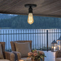Silva Retro Vintage Bulb Semi-Flush Mount Ceiling Light | ventumra