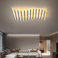 Arisha Flush Mount Ceiling Light Linear Modern,Wave Black, Living Room - Neutralighting