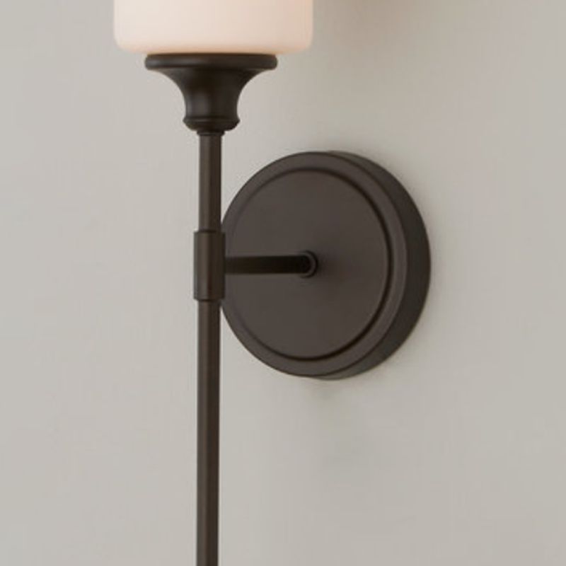 Tiffany Nordic Vanity Metal Glass Minimalism Wall Lamp, Black/Silver | ventumra