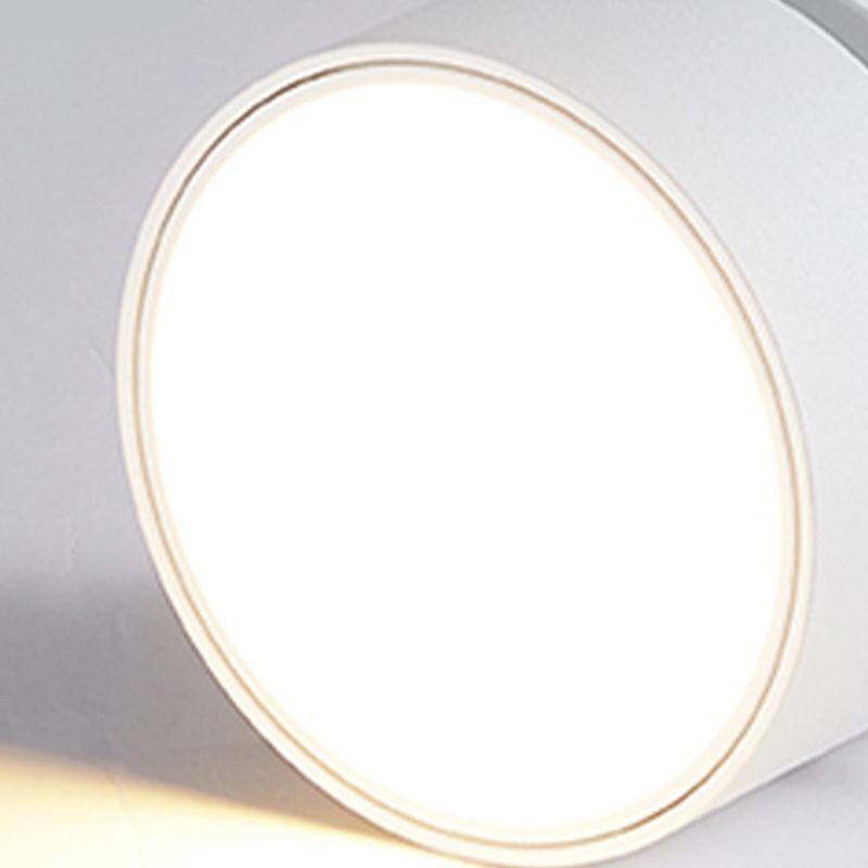 Arisha Flush Mount Ceiling Light Cylindrical Modern, Metal, Black/White, Hallway | ventumra