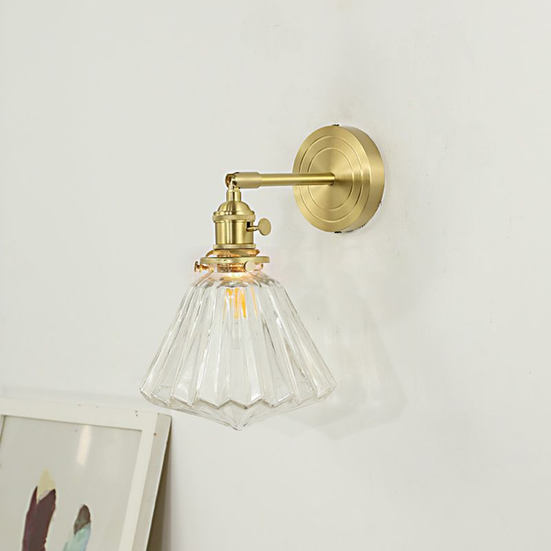 Valentina Luxury Globe/Flower Glass Vanity Wall Lamp, Gold, Bedroom | ventumra