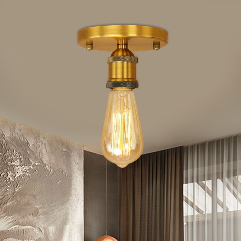 Silva Retro Vintage Bulb Semi-Flush Mount Ceiling Light | ventumra