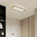 Arisha Minimalist Flush Mount Black Frame Rectangular Ceiling Light - Neutralighting