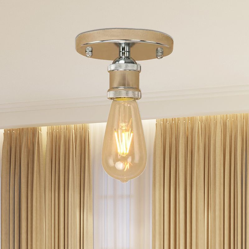 Silva Retro Vintage Bulb Semi-Flush Mount Ceiling Light | ventumra