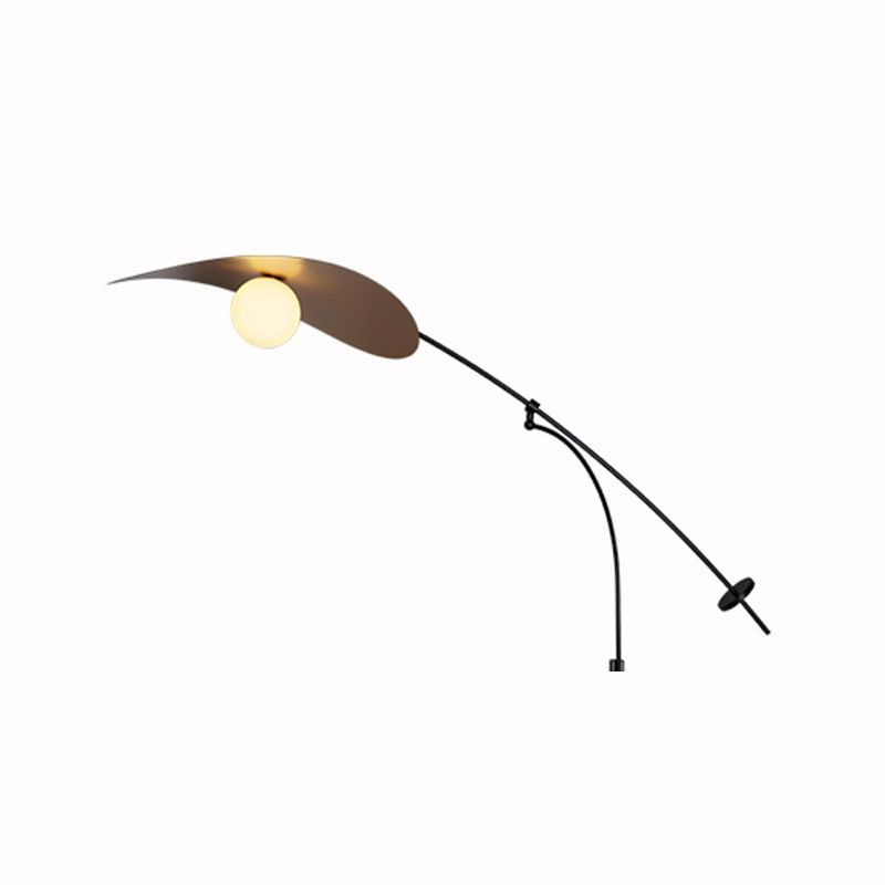Arisha Arc Wall Lamp, Metal/Glass, Black/Gold, Bedroom | ventumra