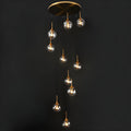 Valentina Modern Spiral Ball Glass Staircase Chandelier | ventumra