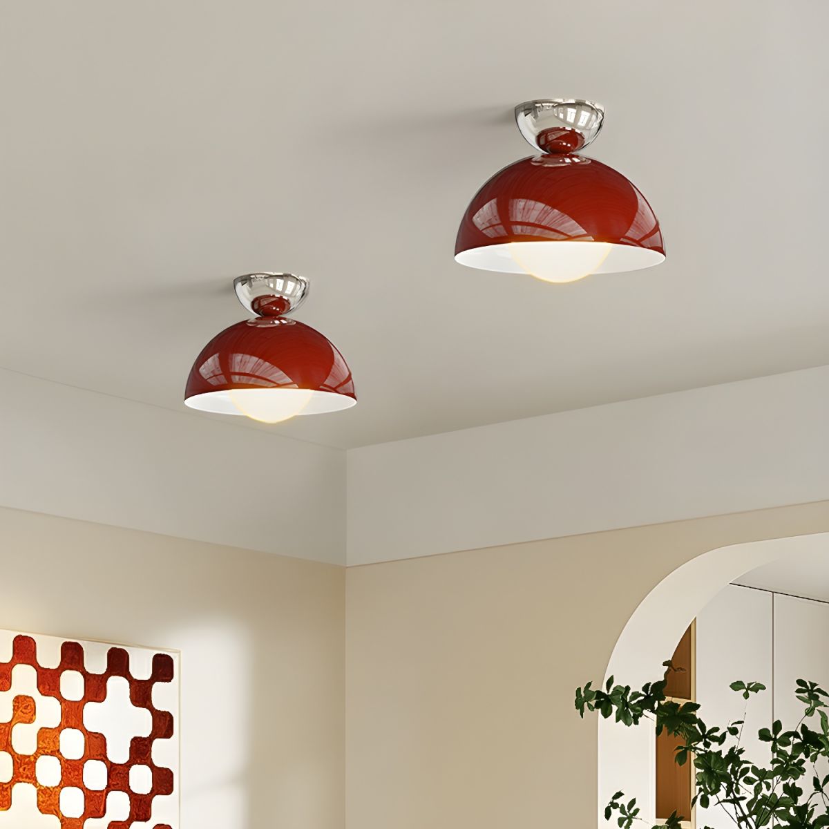Valentina Simple Modern LED Flush Mount Ceiling Light Metal Balcony | ventumra