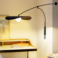 Arisha Arc Wall Lamp, Metal/Glass, Black/Gold, Bedroom | ventumra