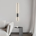 Arisha Modern Linear Metal&Acrylic Bedroom Wall Lamp, Black/Brass - Neutralighting