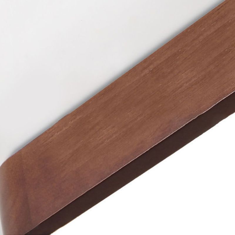 Muto Modern Geometric Walnut LED Flush Mount Ceiling Light | ventumra