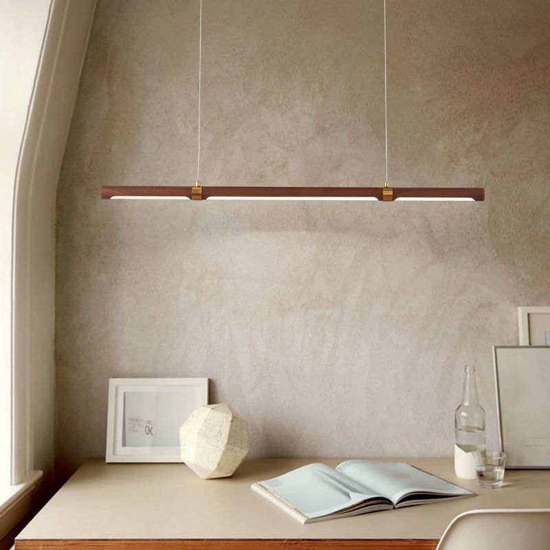 Muto Modern Minimalist Pendant Light, Metal Water Transfer Wood - Neutralighting