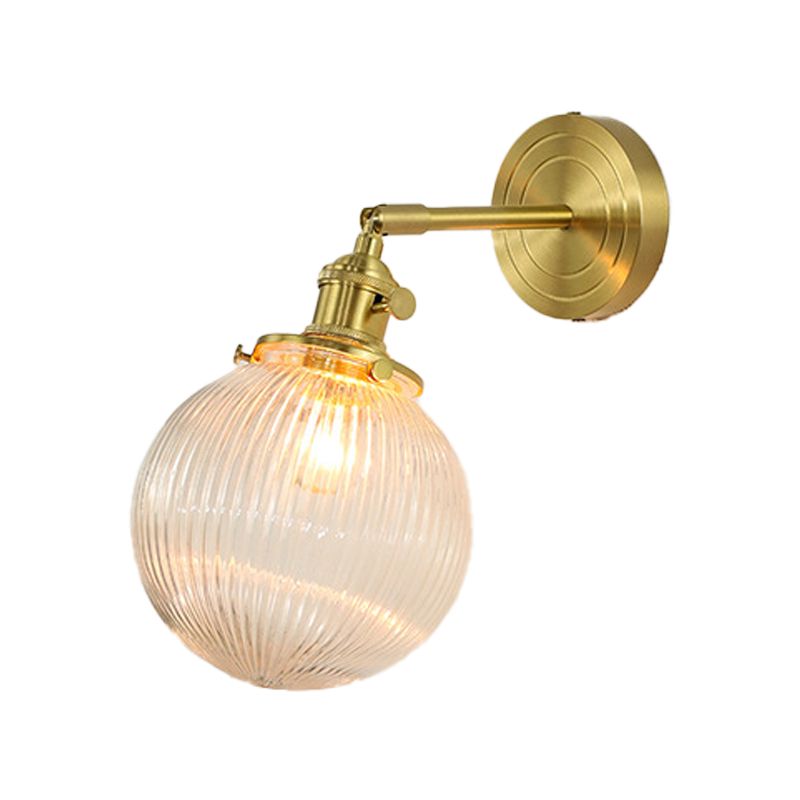 Valentina Luxury Globe/Flower Glass Vanity Wall Lamp, Gold, Bedroom | ventumra
