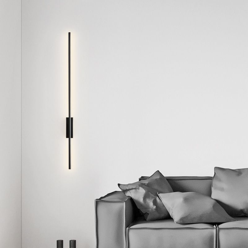 Arisha Modern Linear Metal& Bedroom Wall Lamp, Black/Brass | ventumra