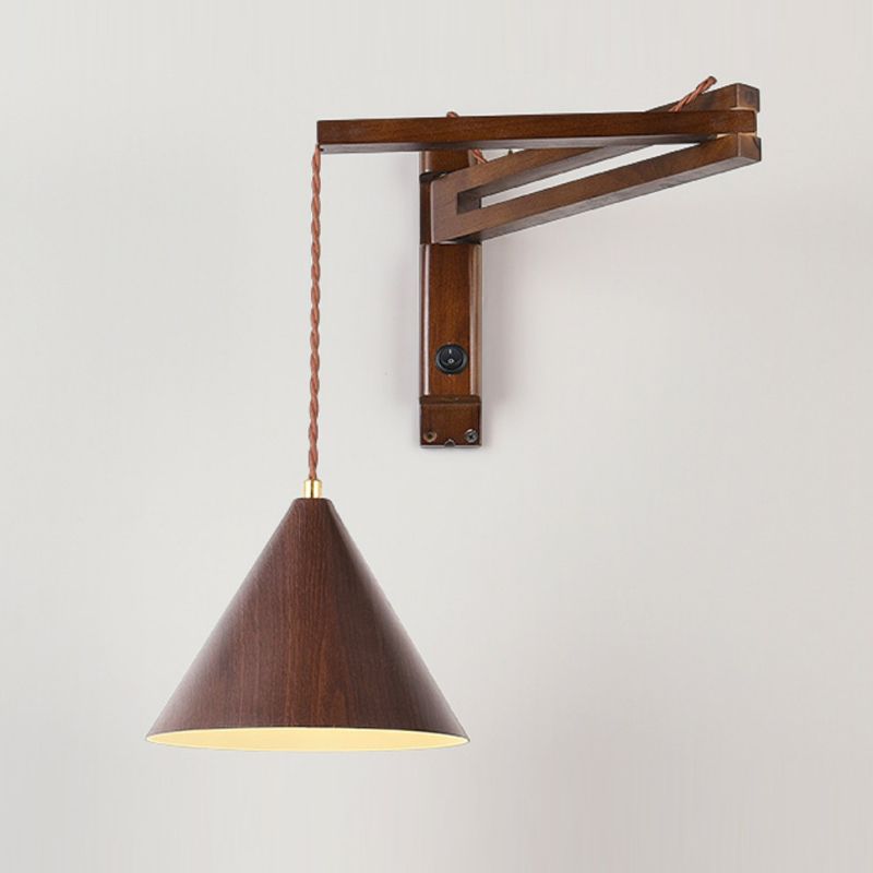 Muto Adjustable Wall Lamp, Wood/Metal, 2 Color, Living Room | ventumra