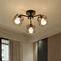 Arisha Black Semi-Flush Mount Ceiling Light | ventumra