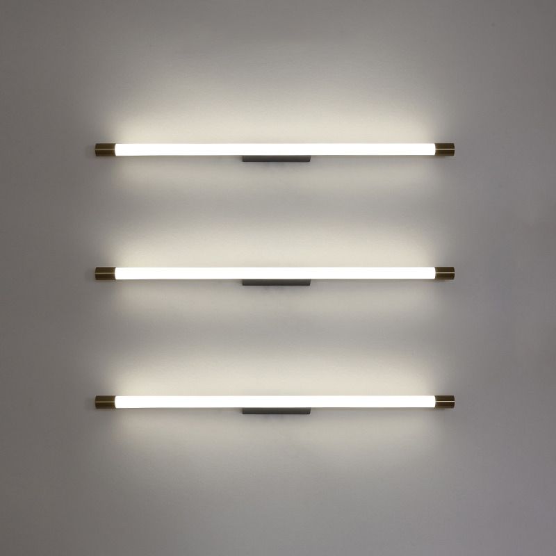 Arisha Modern Gold Mirror Front Vanity Wall Lamp, Metal/ | ventumra