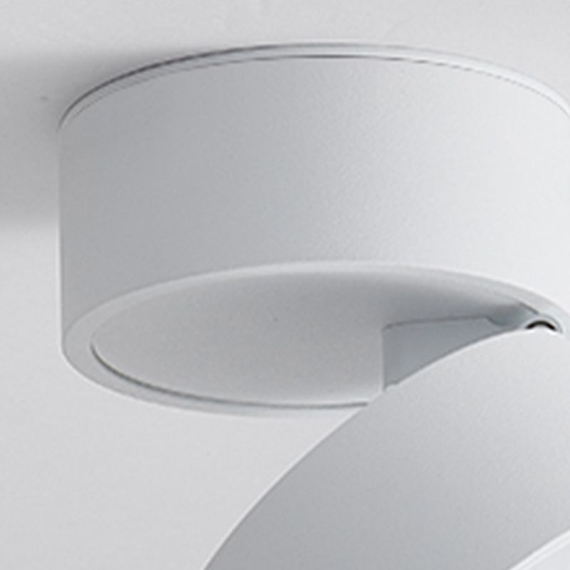 Arisha Flush Mount Ceiling Light Cylindrical Modern, Metal, Black/White, Hallway | ventumra