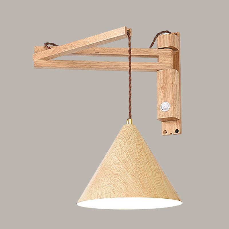 Muto Adjustable Wall Lamp, Wood/Metal, 2 Color, Living Room | ventumra