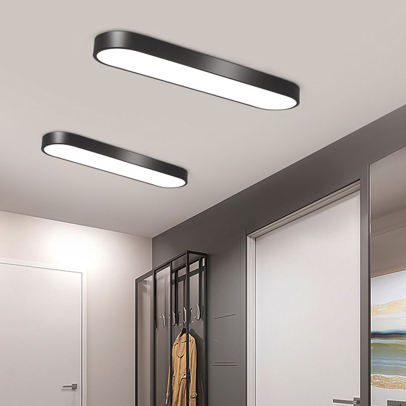 Arisha Oval Flush Mount LED Ceiling Light, Black/White/Grey/Gold | ventumra