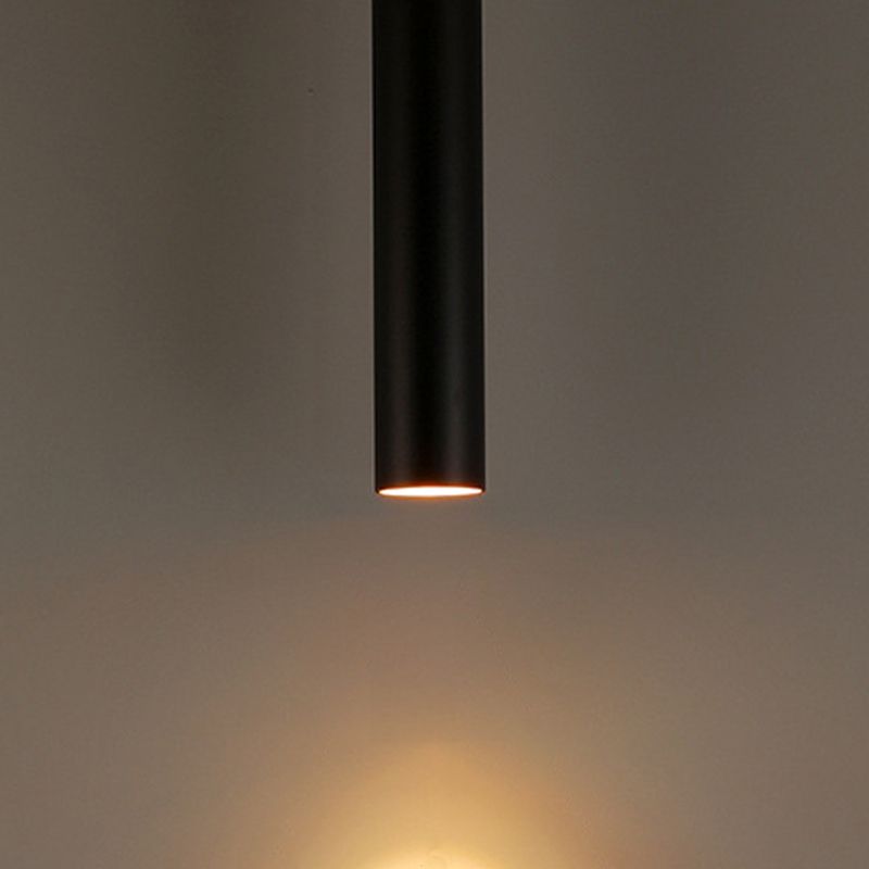 Yore Modern Cylinder Shape Linear Pendant Light Black Metal | ventumra