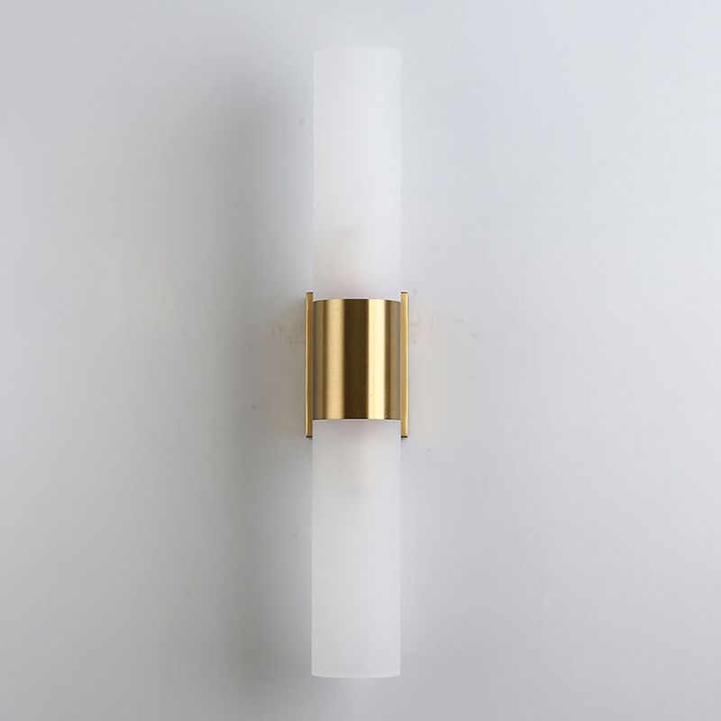 Arisha Modern Double Headed Metal Glass Vanity Wall Lamp, Black/Gold | ventumra
