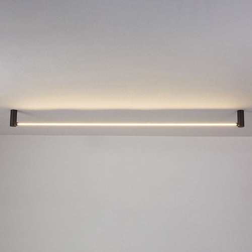 Arisha Minimalist Linear Flush Mount Ceiling Light, Black, Hallway | ventumra