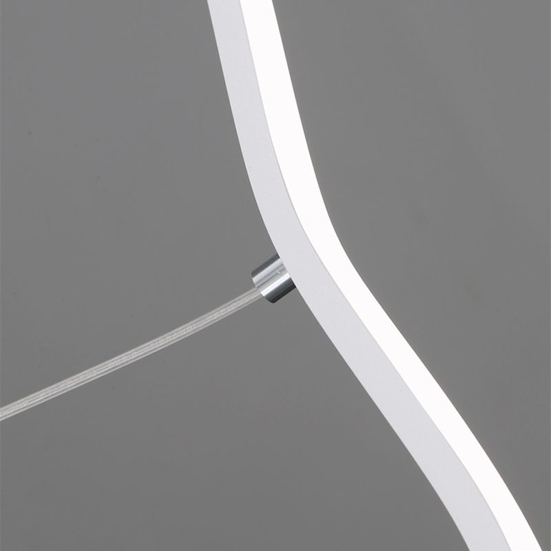 Arisha Wave Linear Pendant Light, Black/White | ventumra