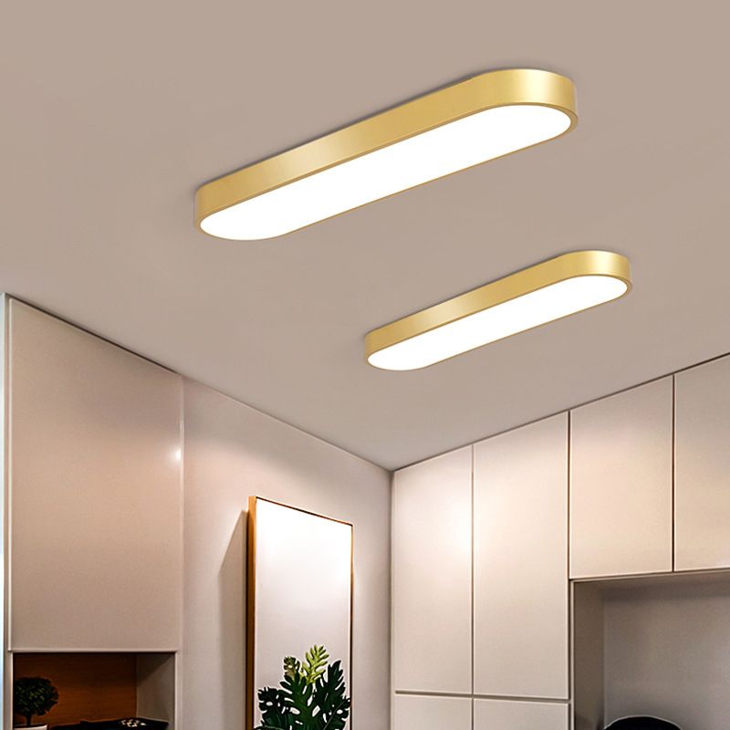 Arisha Oval Flush Mount LED Ceiling Light, Black/White/Grey/Gold | ventumra
