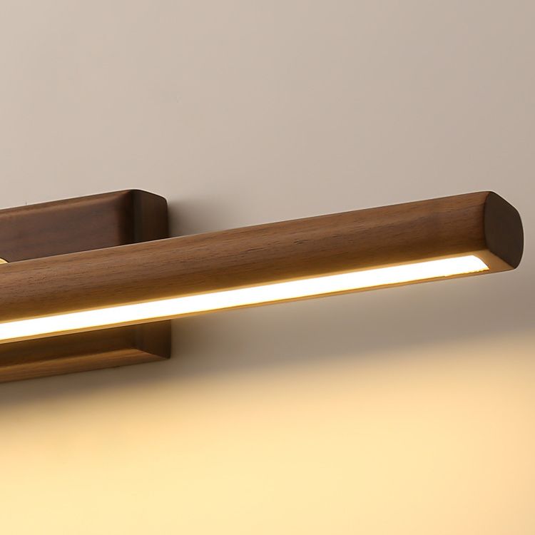 Muto Vanity Rotatable Mirror Front Vanity Wall Lamp, Wood | ventumra