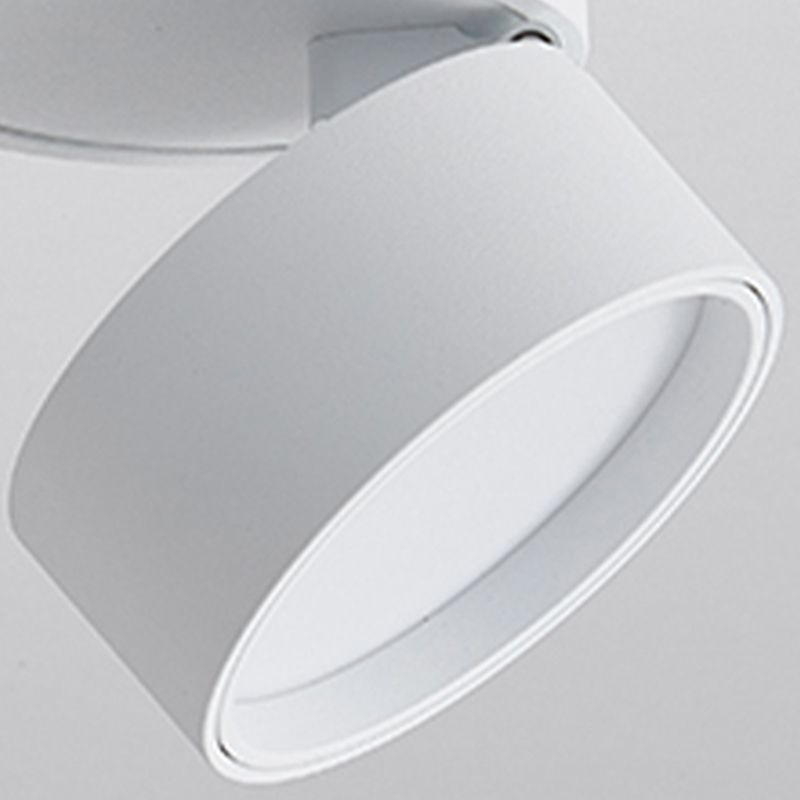 Arisha Flush Mount Ceiling Light Cylindrical Modern, Metal, Black/White, Hallway | ventumra