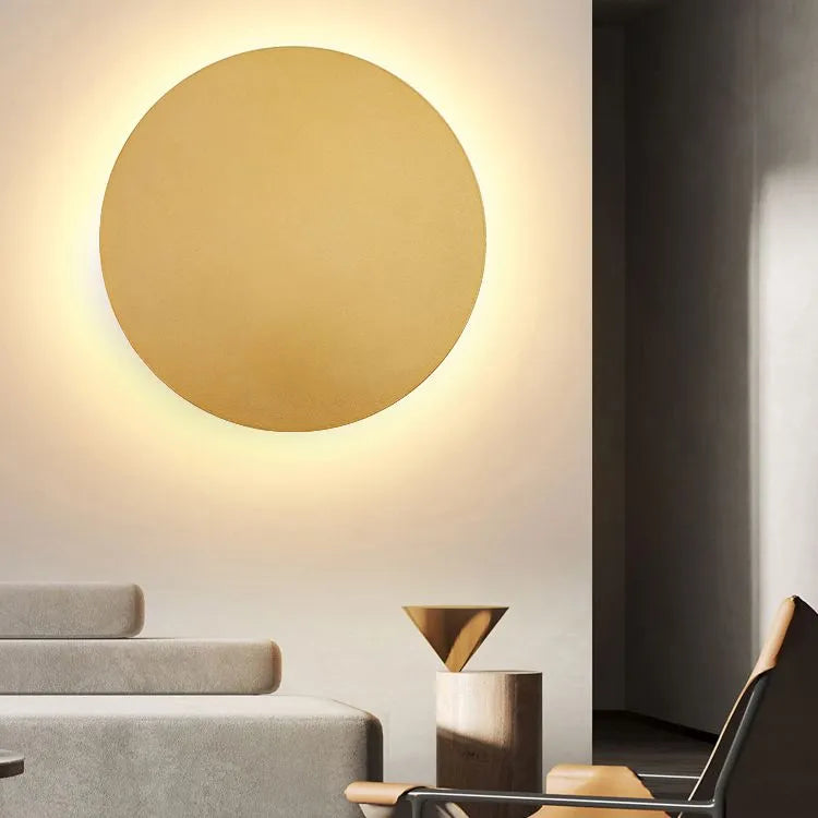 Arisha Minimalist Round Wall Mounted Lamp, Metal, Bedside/Living Room | ventumra