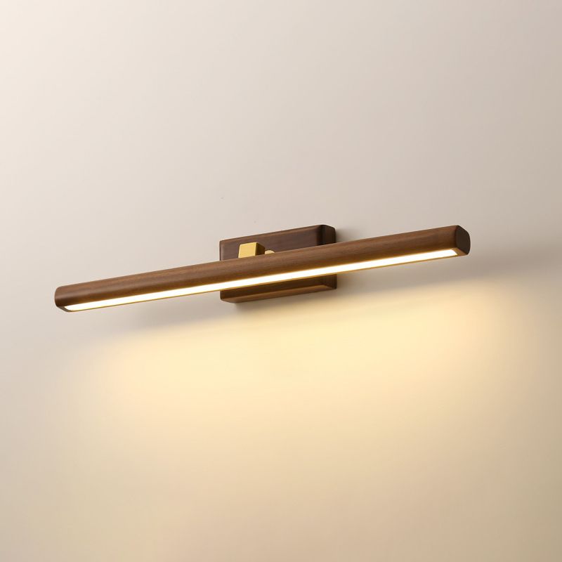 Muto Vanity Rotatable Mirror Front Vanity Wall Lamp, Wood | ventumra