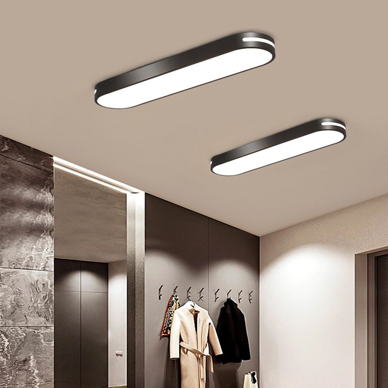 Arisha Oval Flush Mount LED Ceiling Light, Black/White/Grey/Gold | ventumra