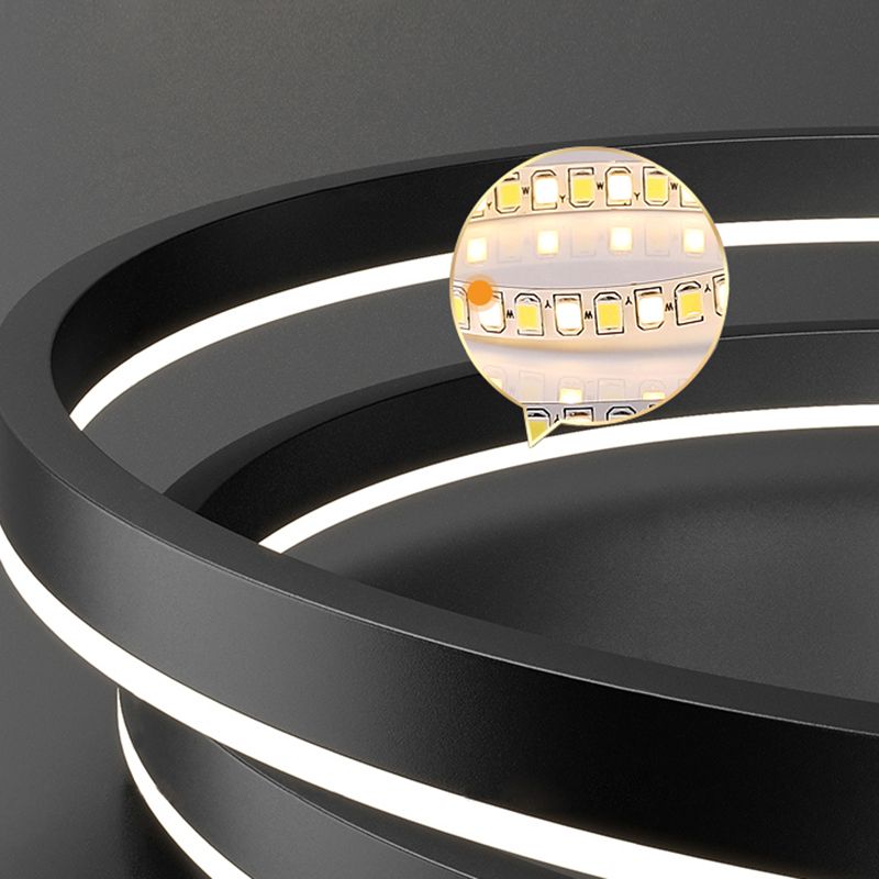 Arisha 3-Rings Black Black Modern Pendant Light | ventumra