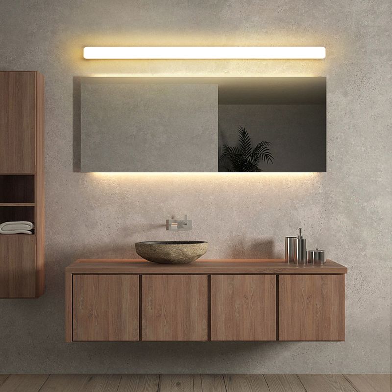 Arisha Simple White Bar Mirror Front Vanity Wall Lamp | ventumra