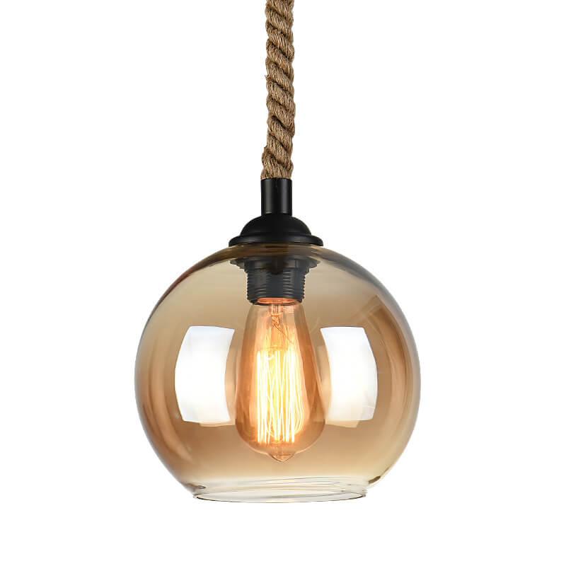 Vintage Rope Globe Pendant Light | Ventumra