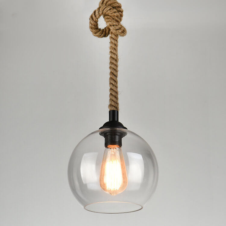 Vintage Rope Globe Pendant Light | Ventumra