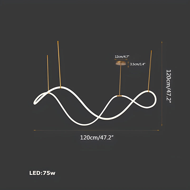 Lampada a sospensione con cavo lungo per sala da pranzo, moderna lampada LED | Ventumra