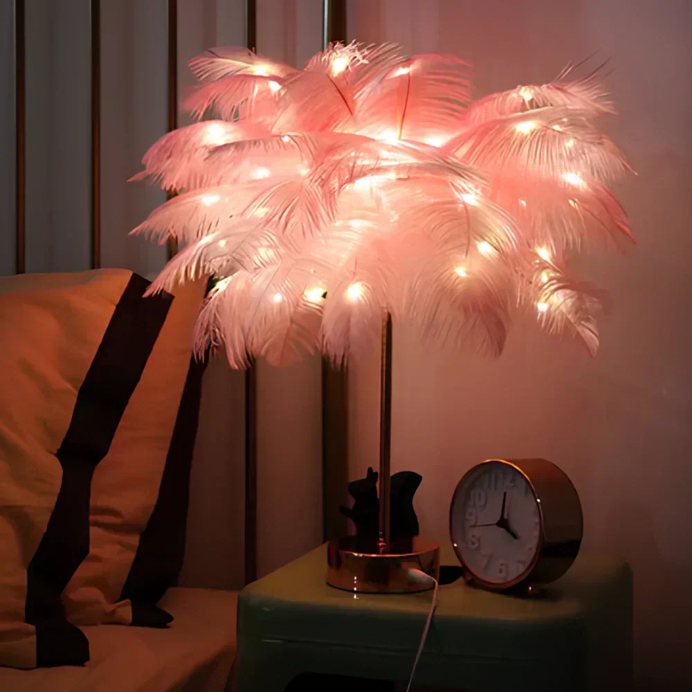 LyraQuill Lamp Feather-Inspired Soft Ambient Lighting For Any Space