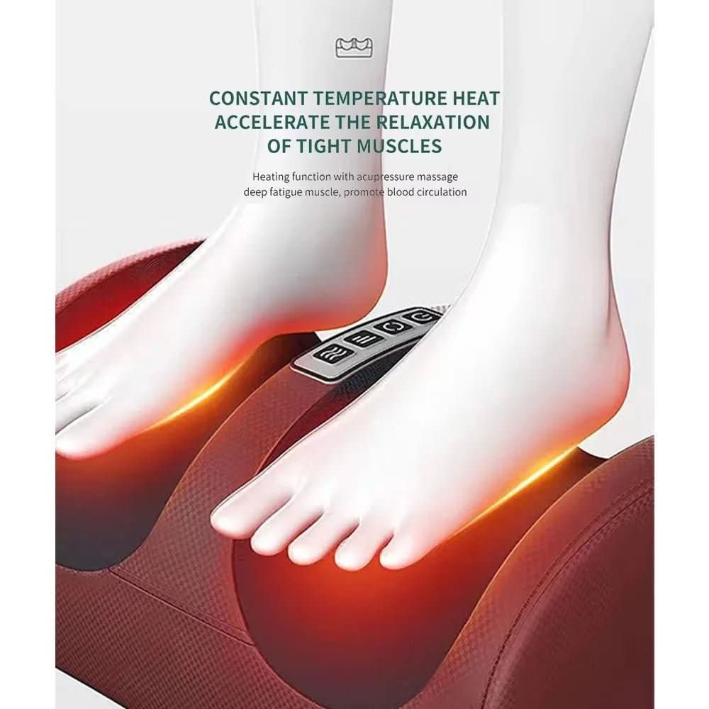 Auralux Shiatsu Foot Massager – Heat, 12 3D Massage Balls, Timer