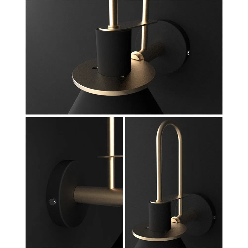 Valentina Vintage Horn Shape Metal Wall Lamp, Living room/Bedroom/Bathroom | ventumra