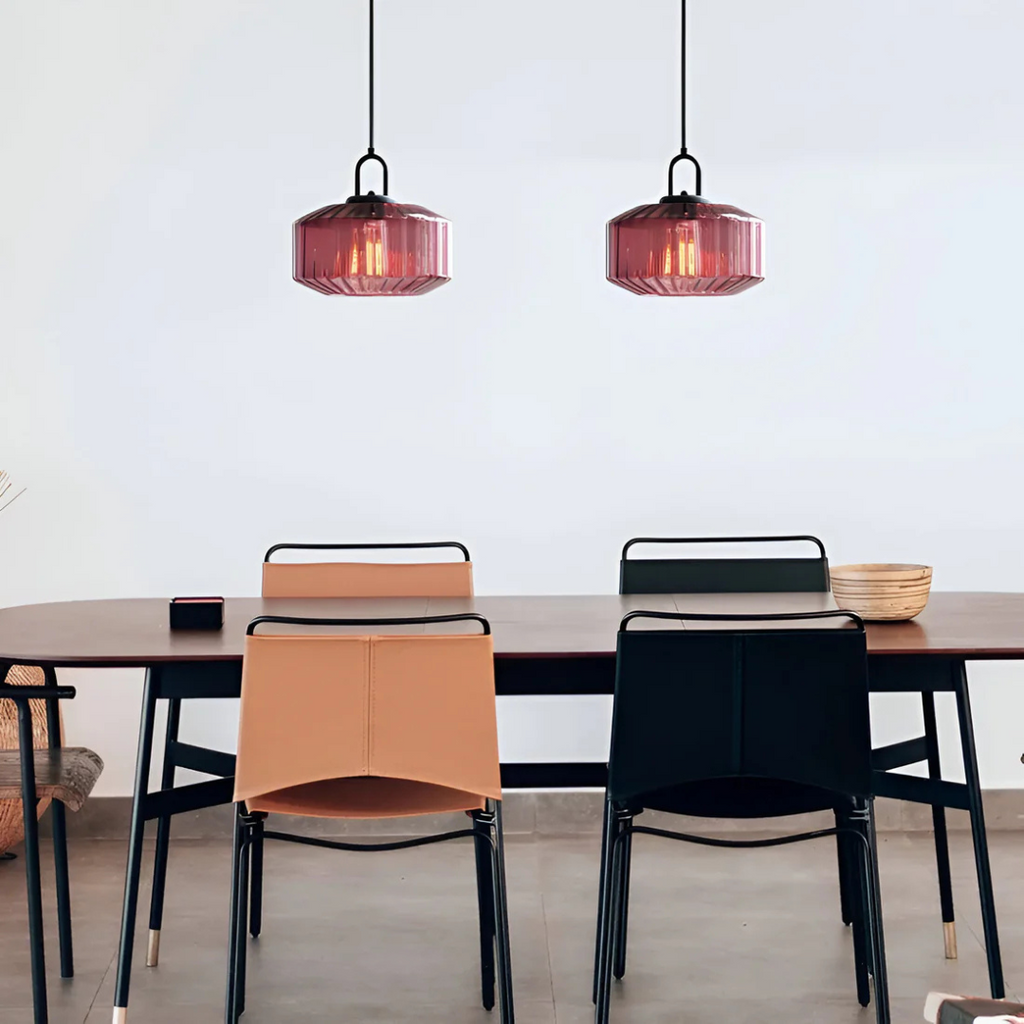 Eloria | Retro Warm-Toned Colored Glass Pendant Lamp