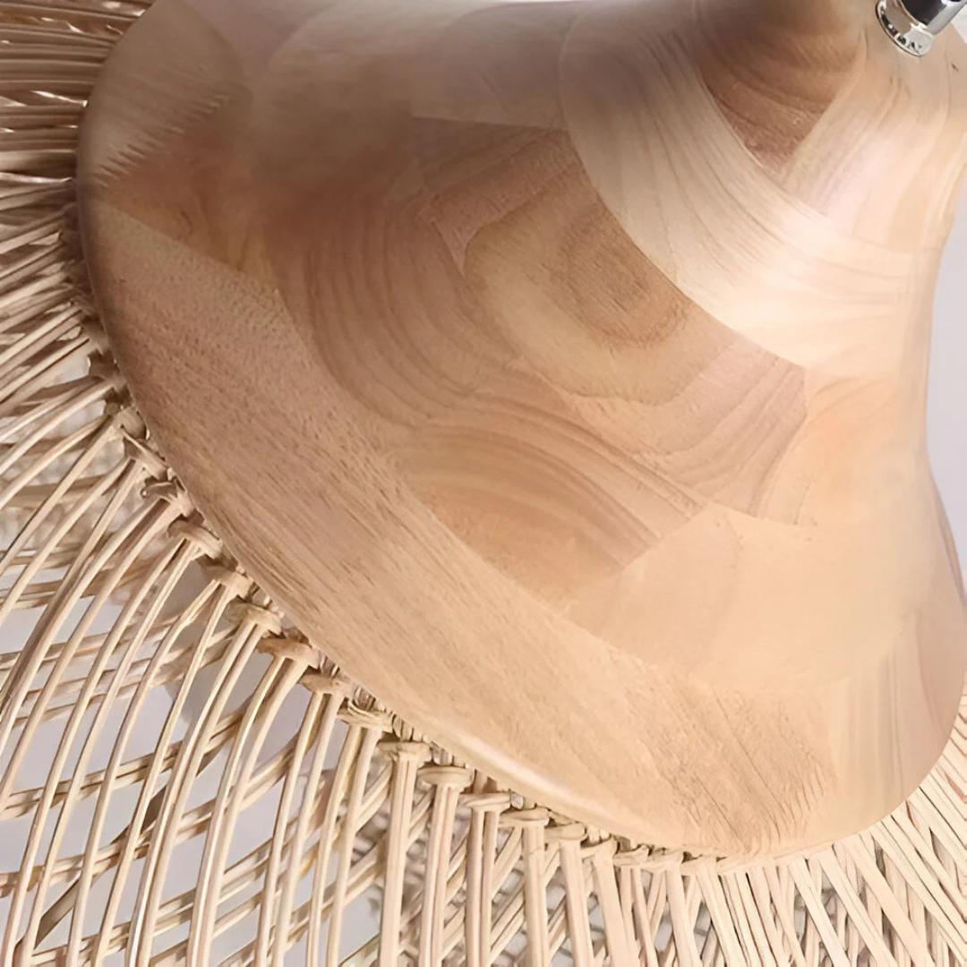 Aurelle Hand-Woven Rattan Boho Pendant Ceiling Light