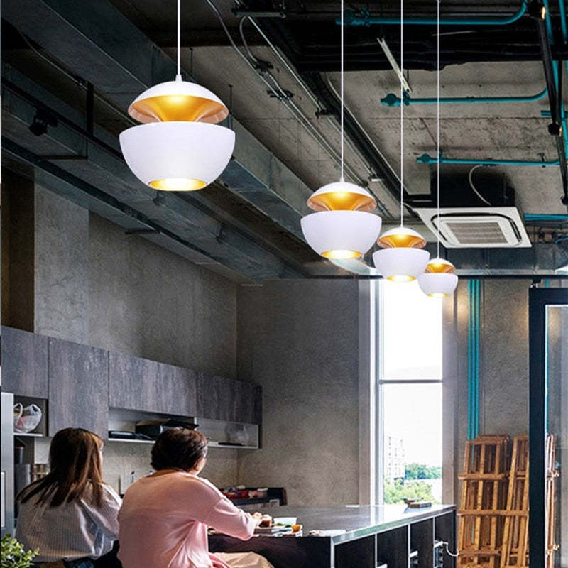 LumaNova Black and White LED Pendant Light for Interiors