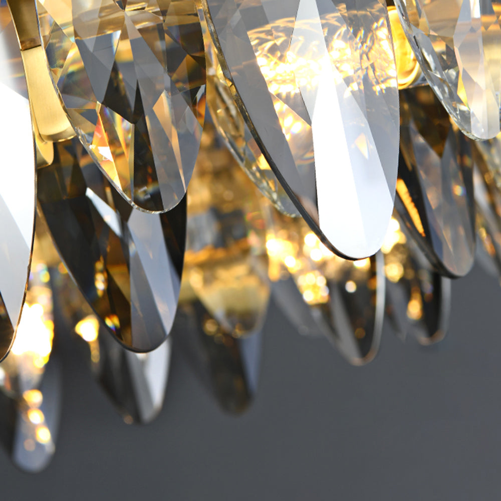 Kristy Modern Annular Metal Crystal Pendant Light,Gold | ventumra