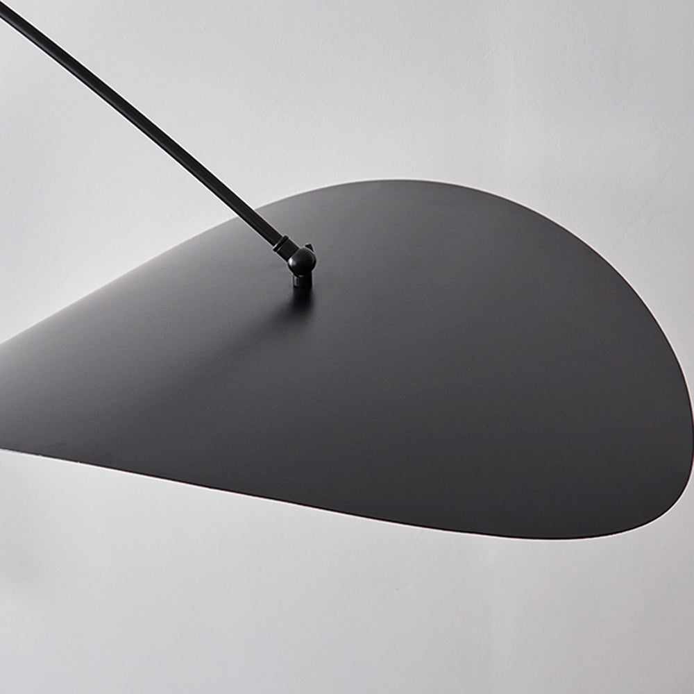 Arisha Minimalist Lotus Leaf Shaped Metal Pendant Light, Black/Gold | ventumra