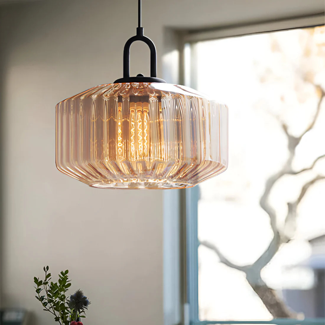 Eloria | Retro Warm-Toned Colored Glass Pendant Lamp