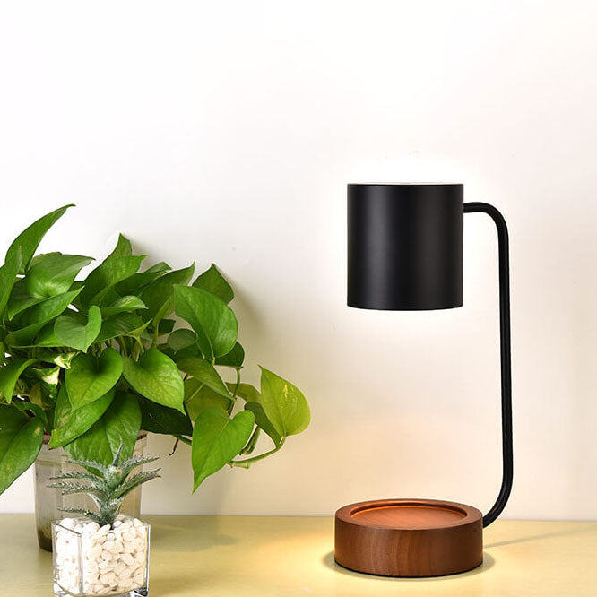 Lampa stołowa z drewnianą podstawą Akari | Ventumra