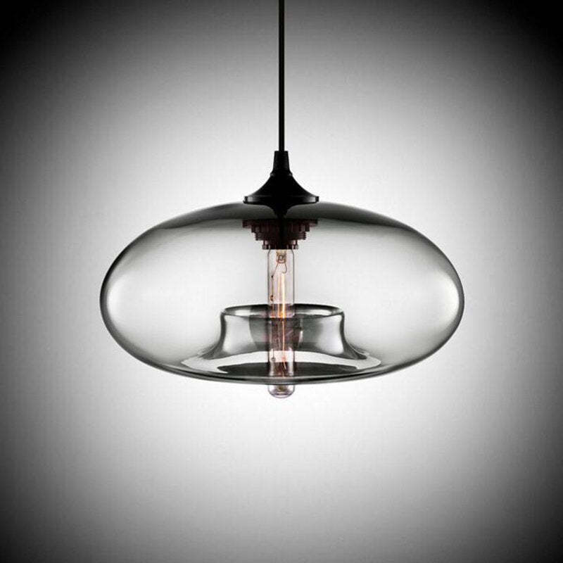 Valentina Modern Bread Shaped Glass Pendant Light, 6 Colour | ventumra