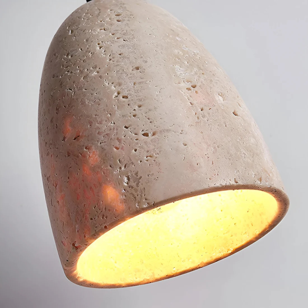 Luminara Retro Travertine Pendant Light For Dining Areas